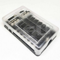 12 Way Fuse Block with Ground - LED Indicators