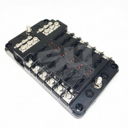 12 Way Fuse Block with Ground - LED Indicators