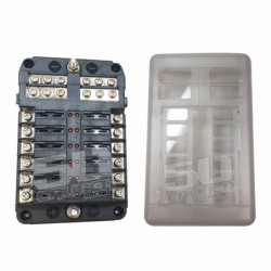 12 Way Fuse Block with Ground - LED Indicators