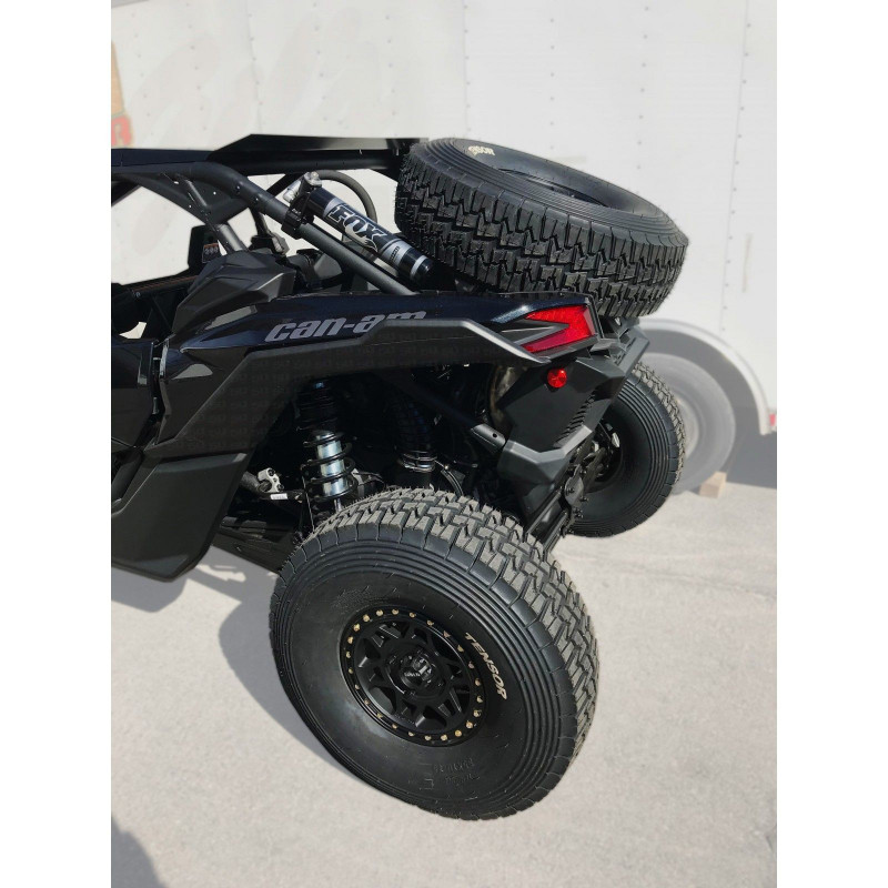 Can-Am X3 Bolt On Spare Tire Mount - Black Powdercoat Finish