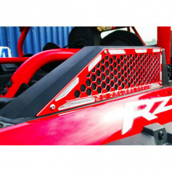 Custom CNC Billet Air Intake Grille Bezels for RZR XP Turbo - Red Powdercoat Finish