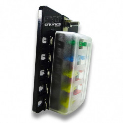 10 Way 12V Circuit Fuse Block - LED Indicators - Blade Terminals