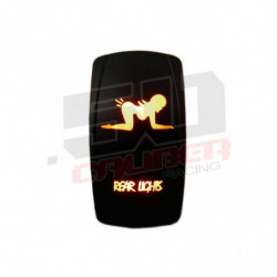 Waterproof On/Off Rocker Switch Sexy Design "Rear Lights" with Orange LED Illumination