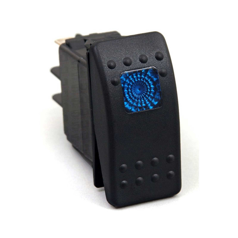 50 Caliber Racing ON/OFF Waterproof Rocker Switch, LED Backlit Available in Red, Blue, Green & Orange