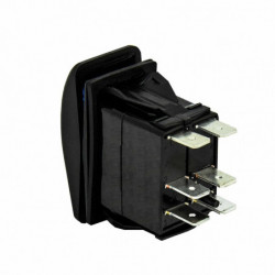 50 Caliber Racing OFF/ON/ON Waterproof Rocker Switch, LED Backlit Available in Red Blue Green & Orange