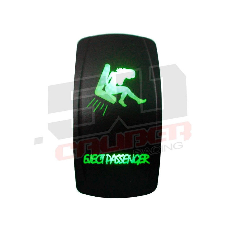 Waterproof On/Off Rocker Switch Sexy Design "Eject Passenger" with Green LED Illumination