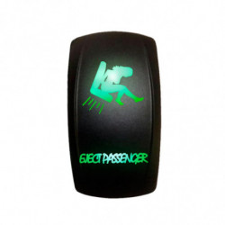 Waterproof On/Off Rocker Switch Sexy Design "Eject Passenger" with Green LED Illumination