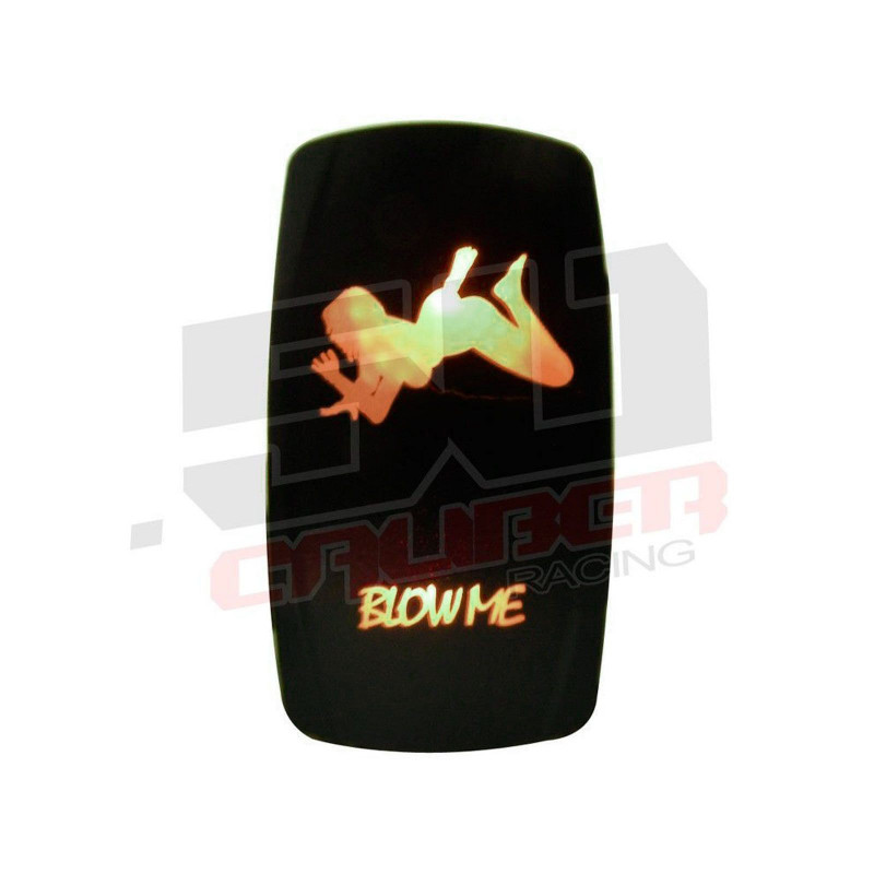 "Blow Me" On/Off Rocker Switch Sexy Design Waterproof with ORANGE LED Illumination