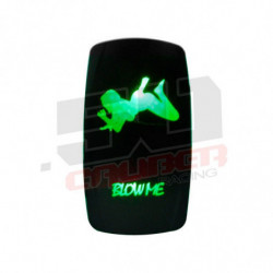 "Blow Me" On/Off Rocker Switch Sexy Design Waterproof with GREEN LED Illumination