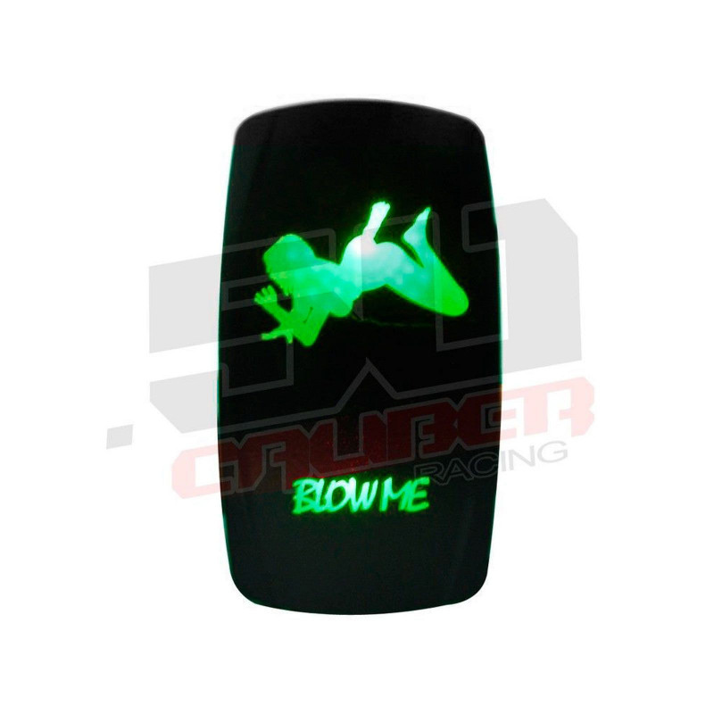 "Blow Me" On/Off Rocker Switch Sexy Design Waterproof with GREEN LED Illumination