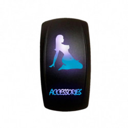 Waterproof On/Off Rocker Switch Sexy Design "Accessories" with Blue LED Illumination