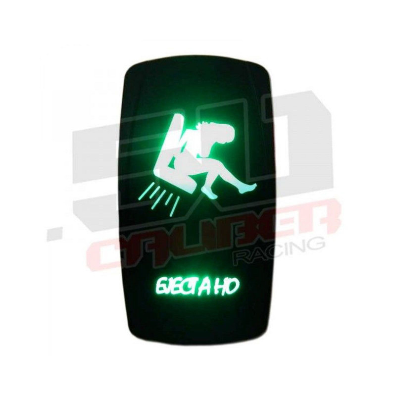 Waterproof On/Off Rocker Switch Sexy Design "EJect A Ho" with Green LED Illumination