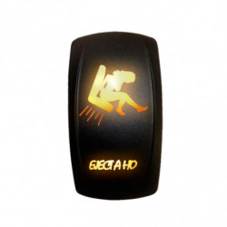 Waterproof On/Off Rocker Switch Sexy Design "EJect A Ho" with Orange LED Illumination