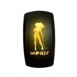 Waterproof On/Off Rocker Switch Sexy Design "Whip Light" with Orange LED Illumination