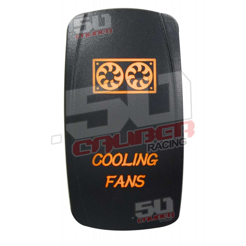 Illuminated On/Off Rocker Switch Cooling Fans Orange