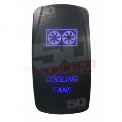 Illuminated On/Off Rocker Switch Cooling Fans Blue