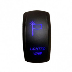 Illuminated 50 Caliber Racing On/Off Rocker Switch with laser etched design - "Lighted Whip"