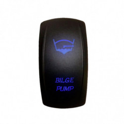 Illuminated 50 Caliber Racing On/Off Rocker Switch with laser-etched design - "Bilge Pump"
