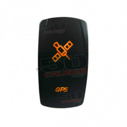 Illuminated 50 Caliber Racing On/Off Rocker Switch with laser-etched design - "GPS"