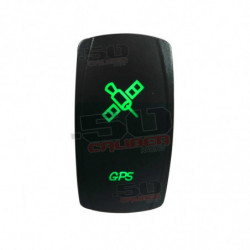 Illuminated 50 Caliber Racing On/Off Rocker Switch with laser-etched design - "GPS"