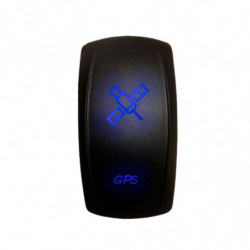 Illuminated 50 Caliber Racing On/Off Rocker Switch with laser-etched design - "GPS"