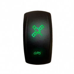 Illuminated 50 Caliber Racing On/Off Rocker Switch with laser-etched design - "GPS"