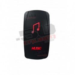 Illuminated 50 Caliber Racing On/Off Rocker Switch with laser etched design - "Music"