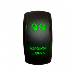 Illuminated 50 Caliber Racing On/Off Rocker Switch with laser-etched design - "Reverse Lights"