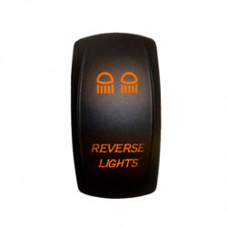 Illuminated 50 Caliber Racing On/Off Rocker Switch with laser-etched design - "Reverse Lights"