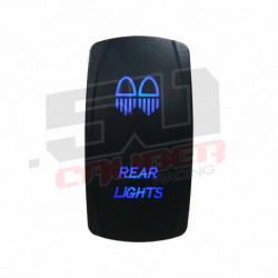 Illuminated 50 Caliber Racing On/Off Rocker Switch with laser etched design - "Dual Rear Lights"