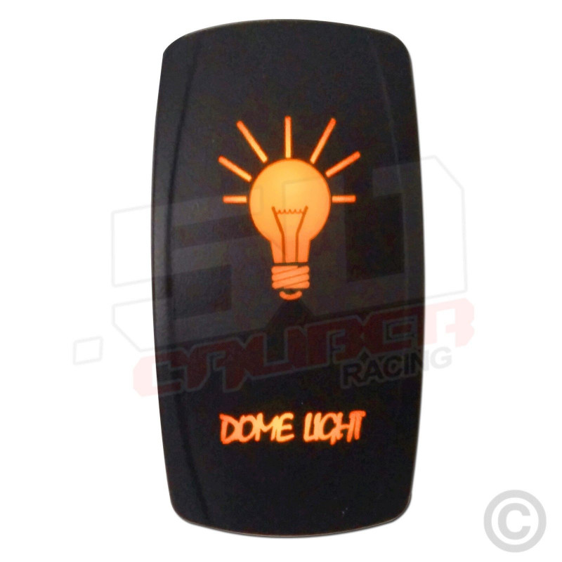 Illuminated 50 Caliber Racing On/Off Rocker Switch with laser etched design - "Dome Light"
