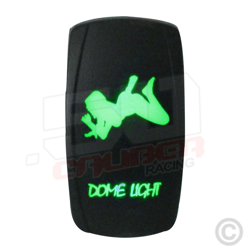 Waterproof On/Off Rocker Switch Sexy Design "Dome Light" with Red LED Illumination