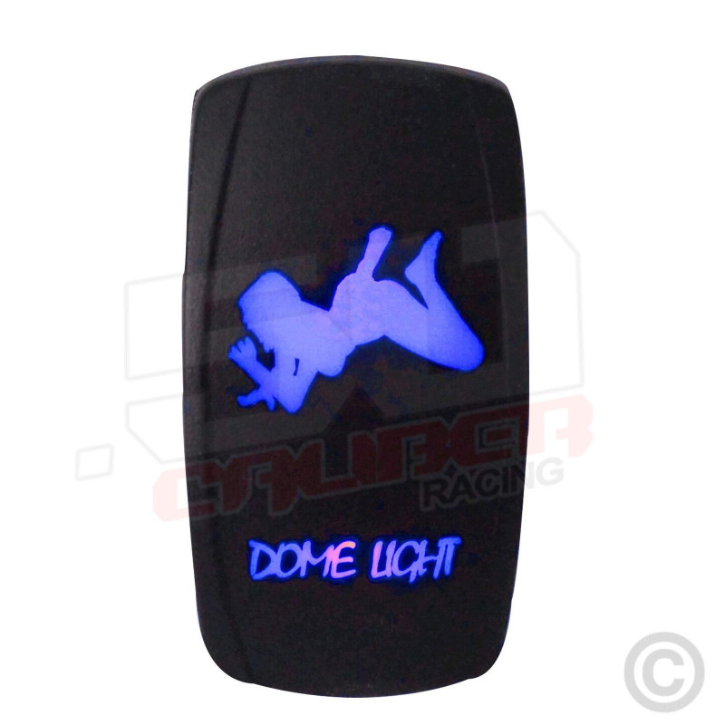 Waterproof On/Off Rocker Switch Sexy Design "Dome Light" with Red LED Illumination