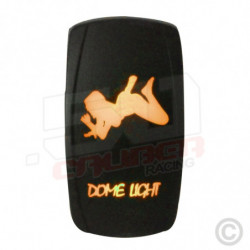 Waterproof On/Off Rocker Switch Sexy Design "Dome Light" with Red LED Illumination