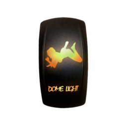 Waterproof On/Off Rocker Switch Sexy Design "Dome Light" with Red LED Illumination