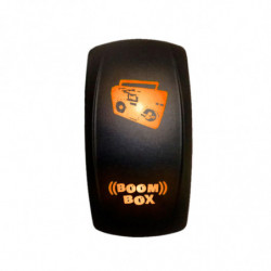 Illuminated 50 Caliber Racing On/Off Rocker Switch with laser etched design -"Boom Box"