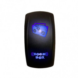 Illuminated 50 Caliber Racing On/Off Rocker Switch with laser etched design -"Boom Box"