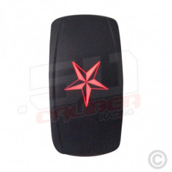 50 Caliber Racing On/Off Rocker Switch with laser etched design - "Nautical Star"
