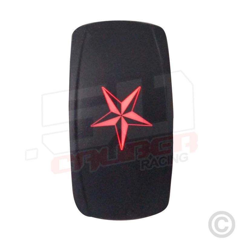 50 Caliber Racing On/Off Rocker Switch with laser etched design - "Nautical Star"