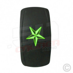 50 Caliber Racing On/Off Rocker Switch with laser etched design - "Nautical Star"