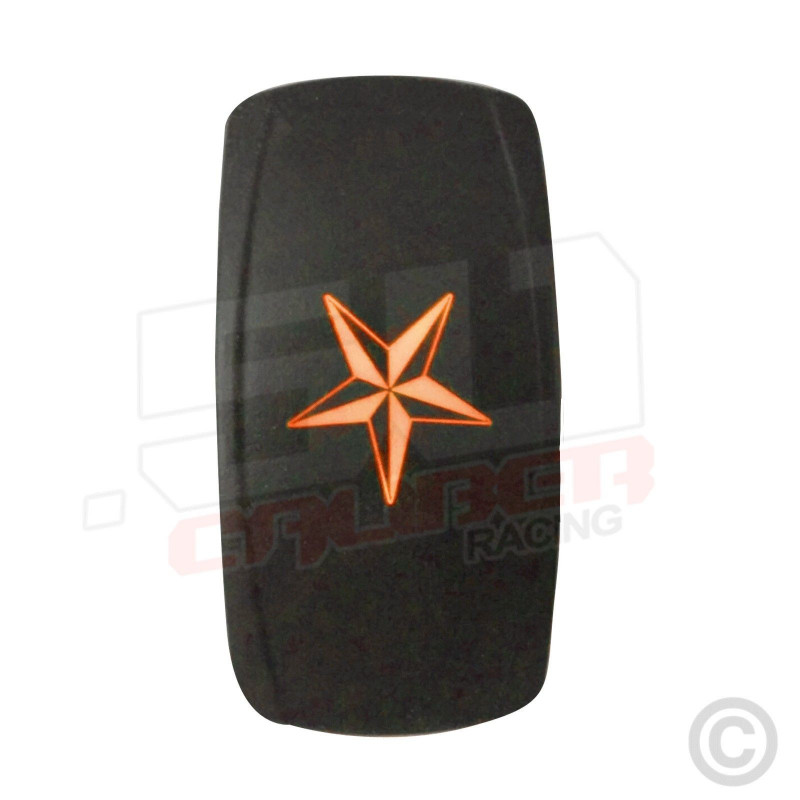 50 Caliber Racing On/Off Rocker Switch with laser etched design - "Nautical Star"