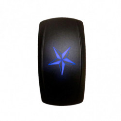 50 Caliber Racing On/Off Rocker Switch with laser etched design - "Nautical Star"