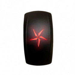 50 Caliber Racing On/Off Rocker Switch with laser etched design - "Nautical Star"