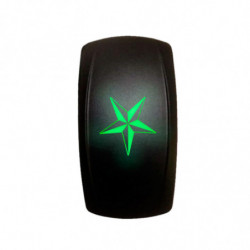 50 Caliber Racing On/Off Rocker Switch with laser etched design - "Nautical Star"