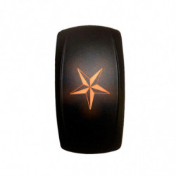 50 Caliber Racing On/Off Rocker Switch with laser etched design - "Nautical Star"