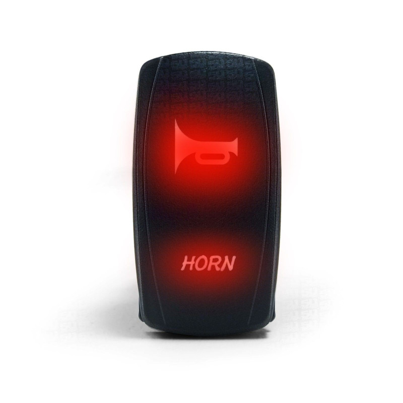 50 Caliber Racing Momentary Rocker Switch laser etched design "Horn"