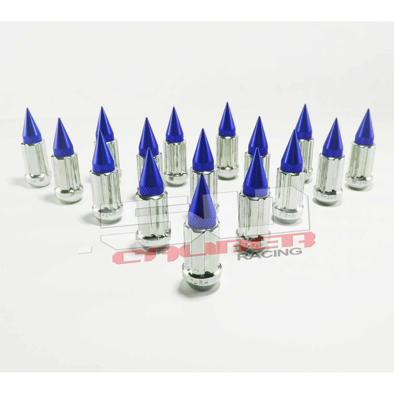 Tapered Splined Lug Nuts Chrome with Removable Spike  - 12 x 1.25mm Thread Pitch
