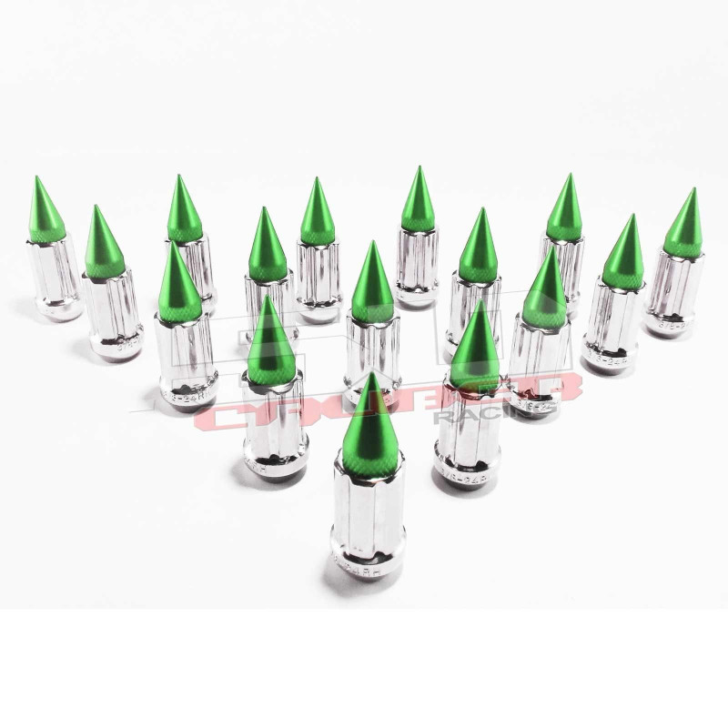 Tapered Splined Lug Nuts Chrome with Removable Spike  - 12 x 1.25mm Thread Pitch