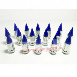 Tapered Splined Lug Nuts Chrome with Removable Spike  - 12 x 1.25mm Thread Pitch