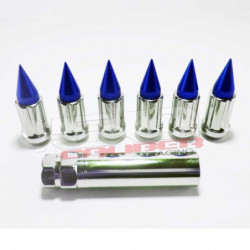 Tapered Splined Lug Nuts Chrome with Removable Spike  - 12 x 1.25mm Thread Pitch